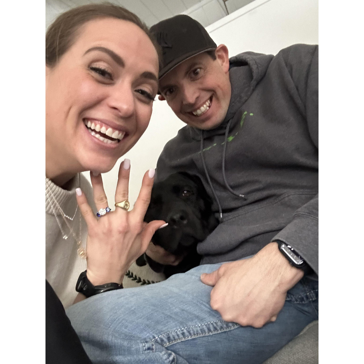 Moments after he proposed at home