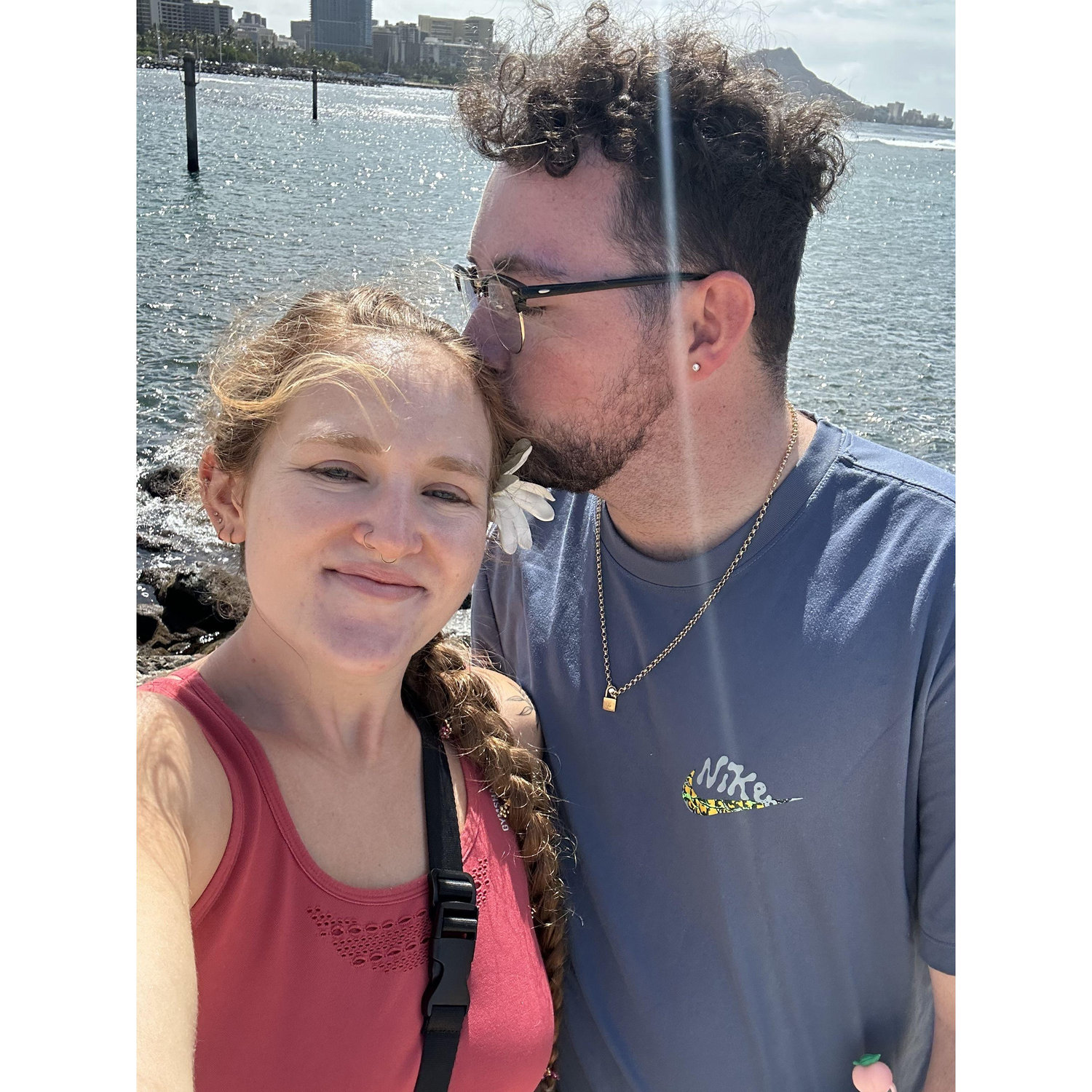Our first walk after we got engaged had to be in Kaka'ako Waterfront Park, where we had our first date!