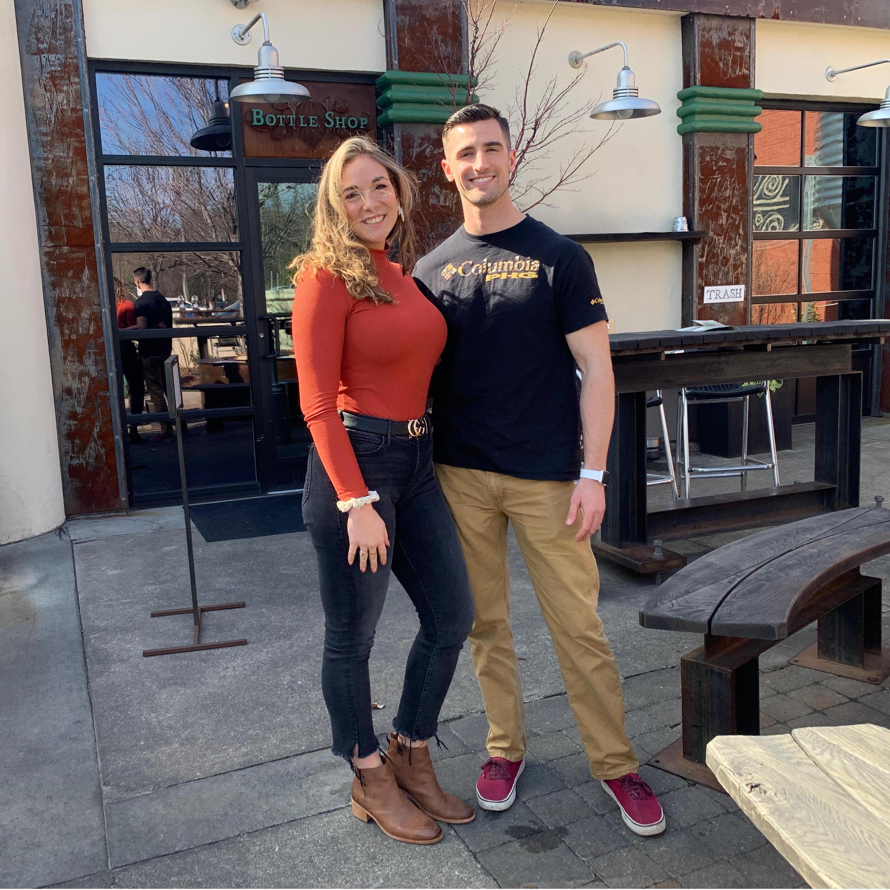 We love the mountains and one of our favorited places to visit is Asheville! It's a beautiful city that is close to friends has good food and is where we got engaged!