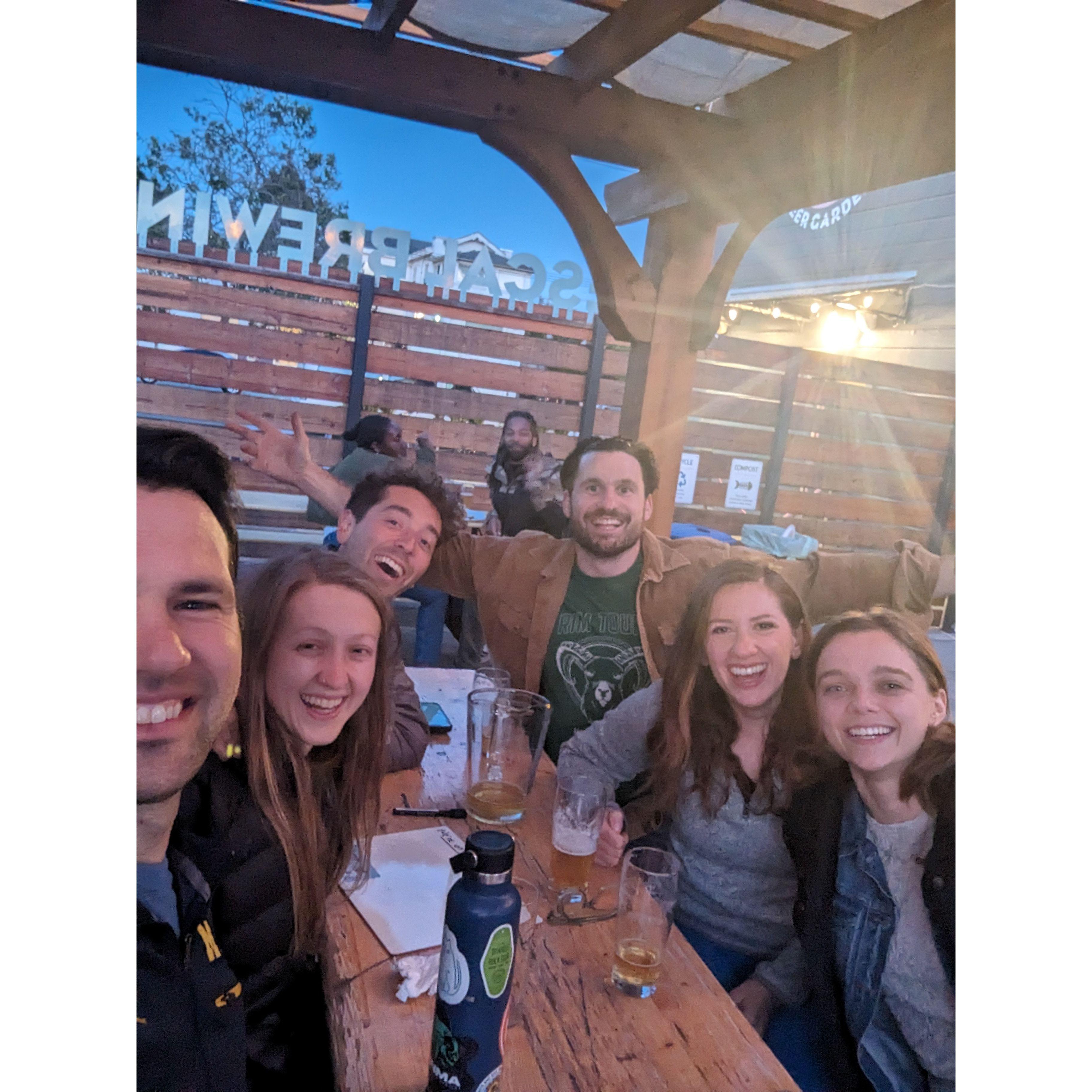 MORE TRIVIA! This one at Temescal Brewing in Oakland. Nathan and Jill were on their honeymoon! May 2024.