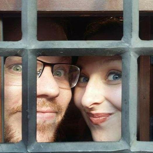 We do have our goofy side XD! Michael's mother took this fun photo.