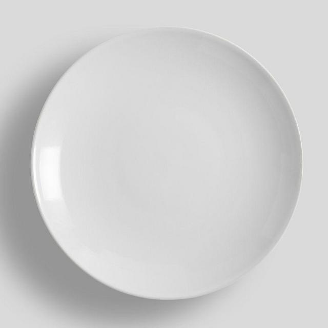 Mason Glossy Stoneware Salad Plate, Set of 4 - Glossy True White