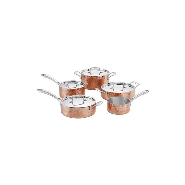 Cuisinart 9pc Copper Hammered Tri-Ply Cookware Set - HCTP-9