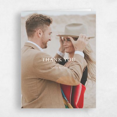 Peach, Orange Wedding Thank You - Normandy Photo
