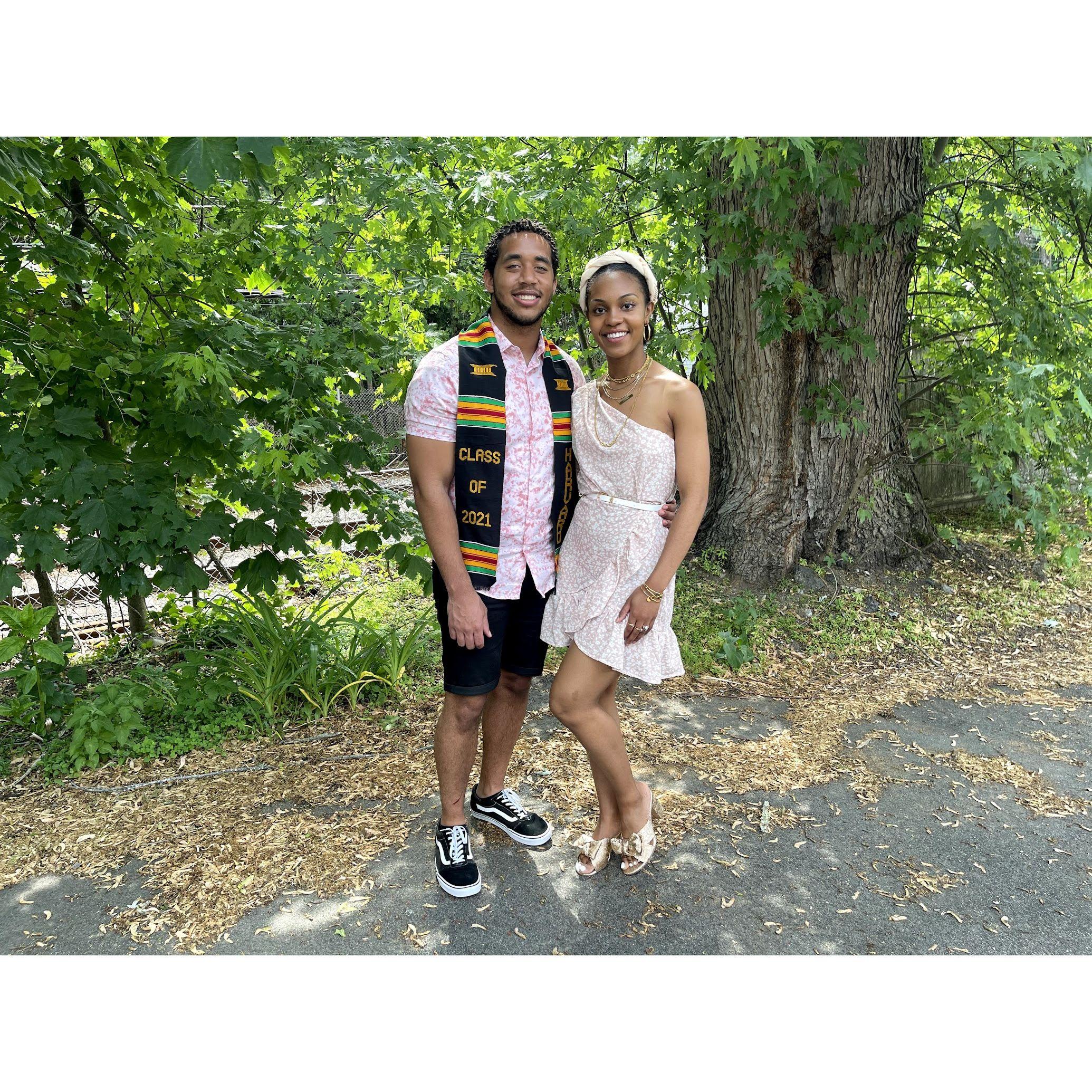 The one where we attended David's MPH graduation ceremony via Zoom in the backyard