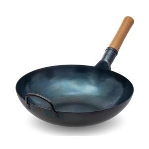13,5-inch Pre-Seasoned Blue Carbon Steel Wok Flat Bottomed