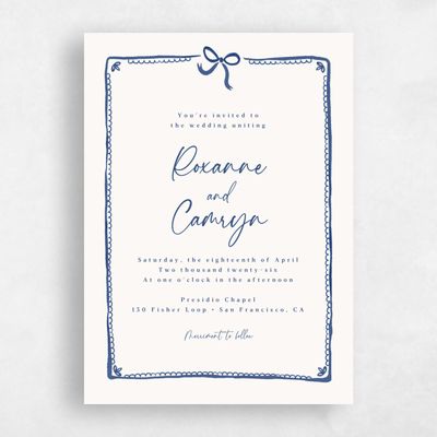 Multi-Colored Wedding Invitation - Galleria Portrait