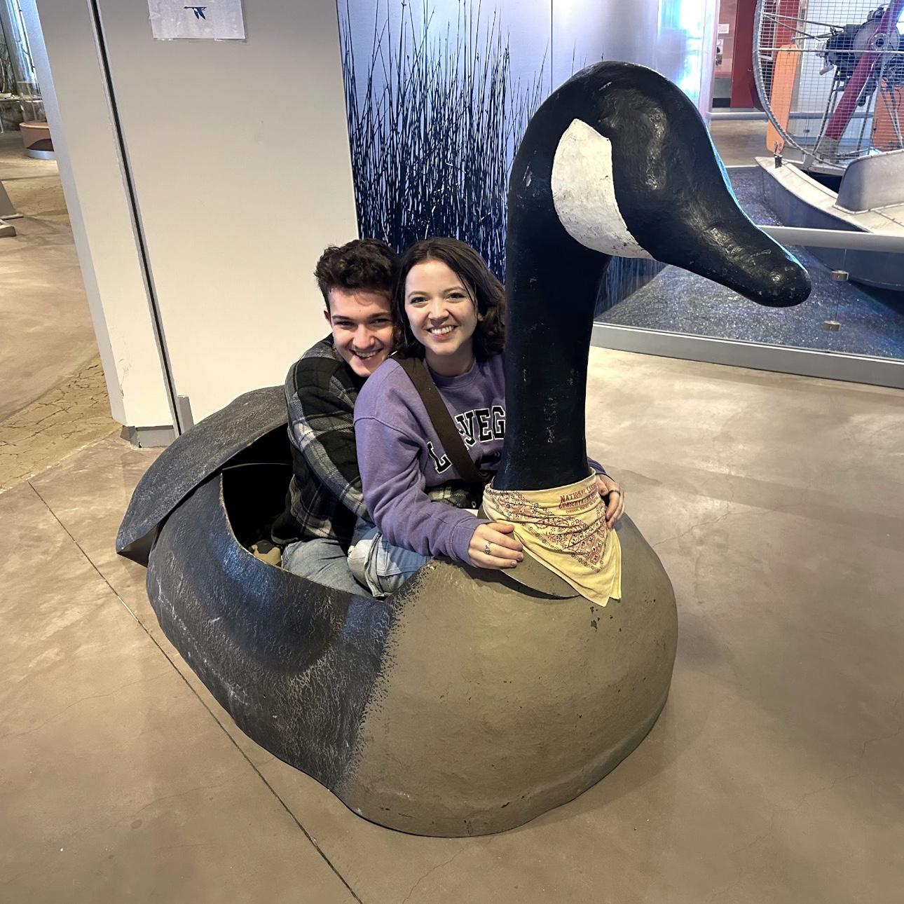February 2025 Caleb and Emma visiting the bird refuge!