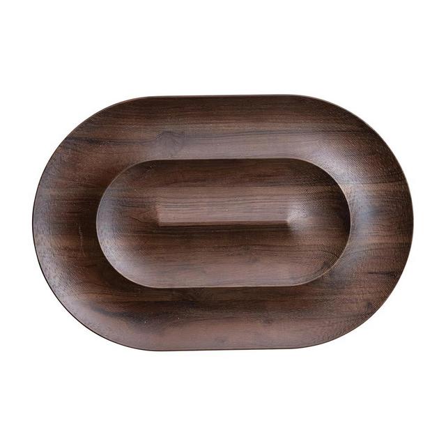 Bloomingville Mango Wood Chip and Dip, Walnut Finish