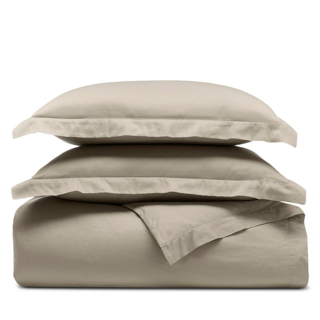 Boll & Branch Signature Organic Cotton Hemmed Duvet Cover Set, Full/Queen