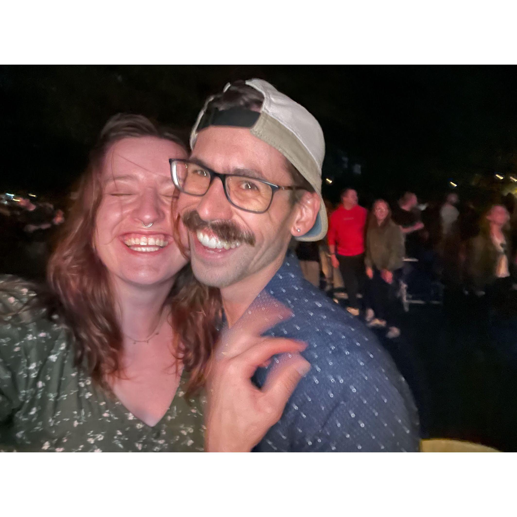 Seeing the Yeah Yeah Yeah's in concert 2022, dancing our butts off, very sweaty! *Losing my edge intensifies*