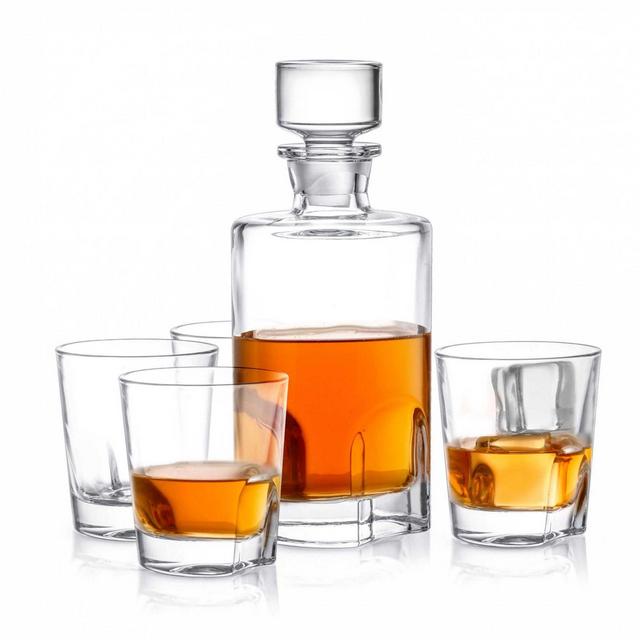 JoyJolt® Carina 5-Piece Whiskey Decanter Set