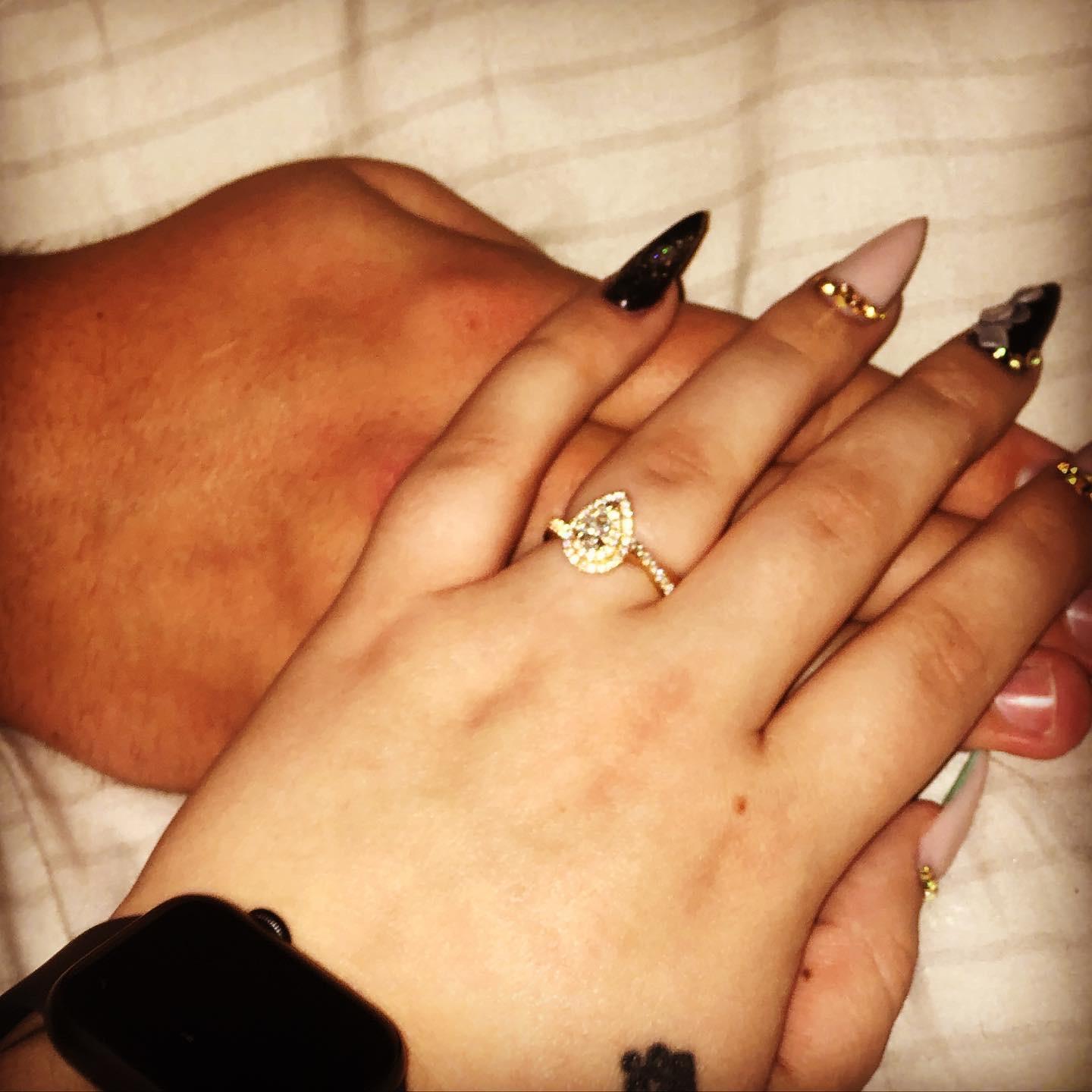 The beautiful Ring Mikey picked out for me, yes I took this picture. Yes I know that the filter isn't Flattering lol