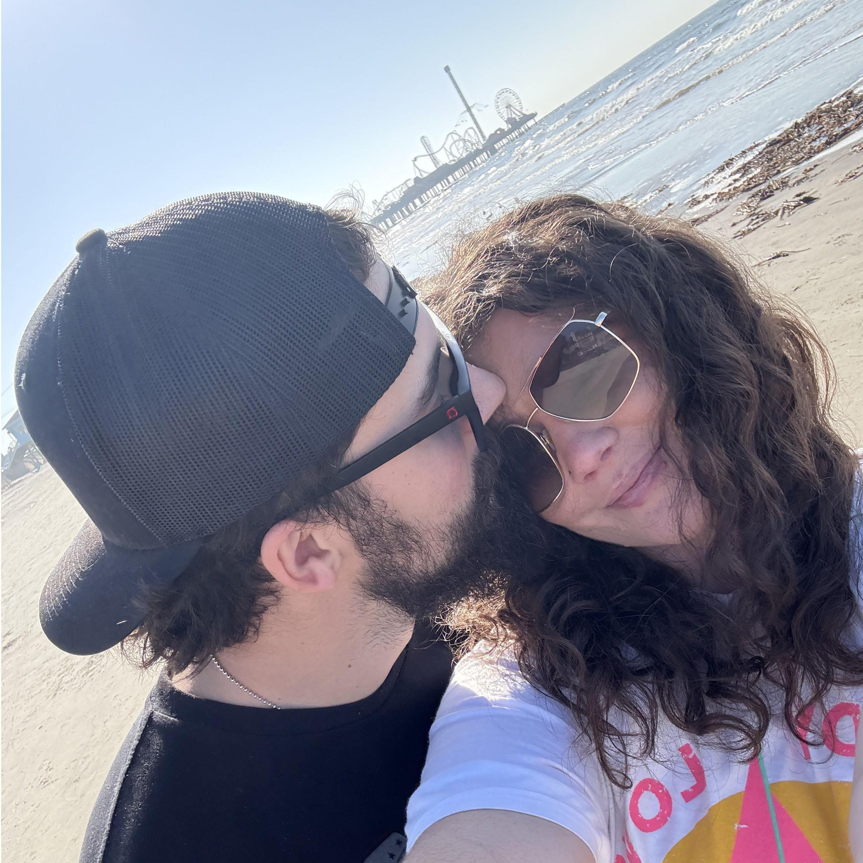 Cody's first Galveston Beach visit