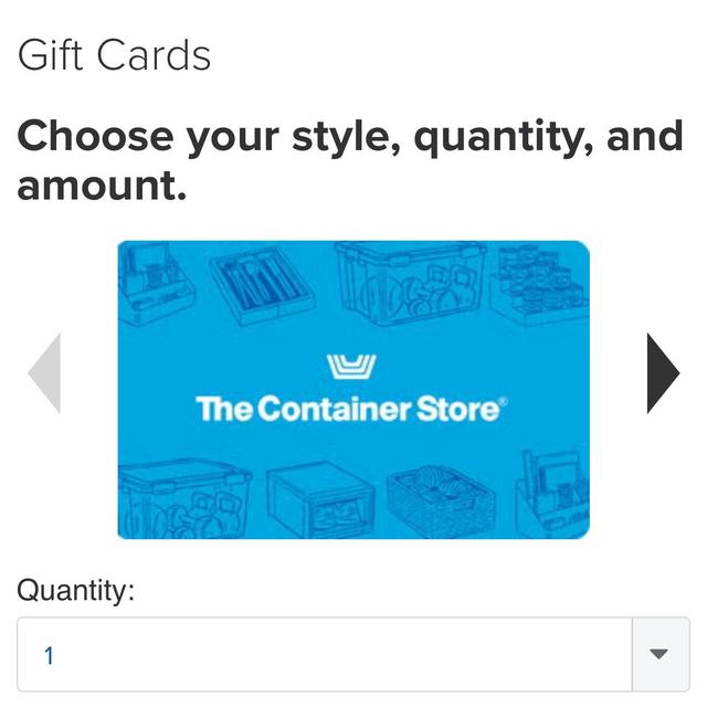 Container Store Gift Card