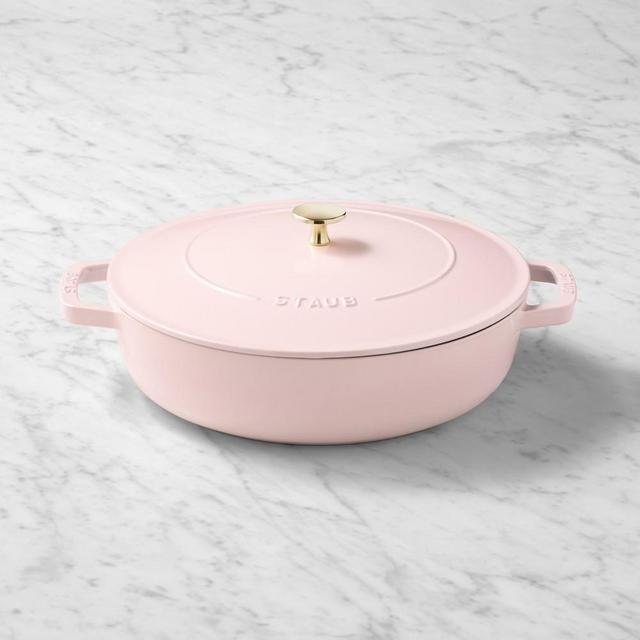 Staub x Smitten Kitchen Enameled Cast Iron Braiser, 4-Qt., Pink Peony