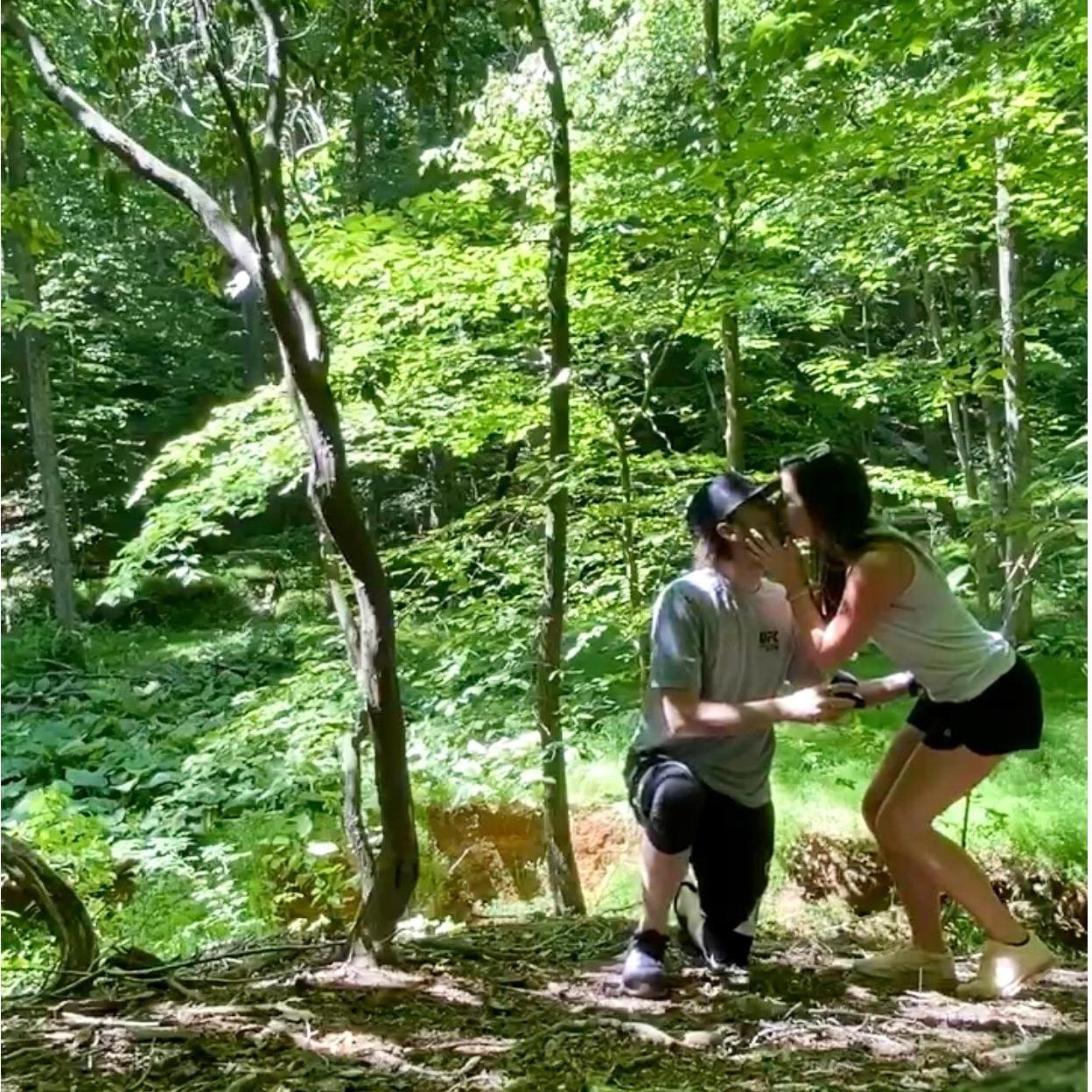 mike recorded the entire proposal on our hike!