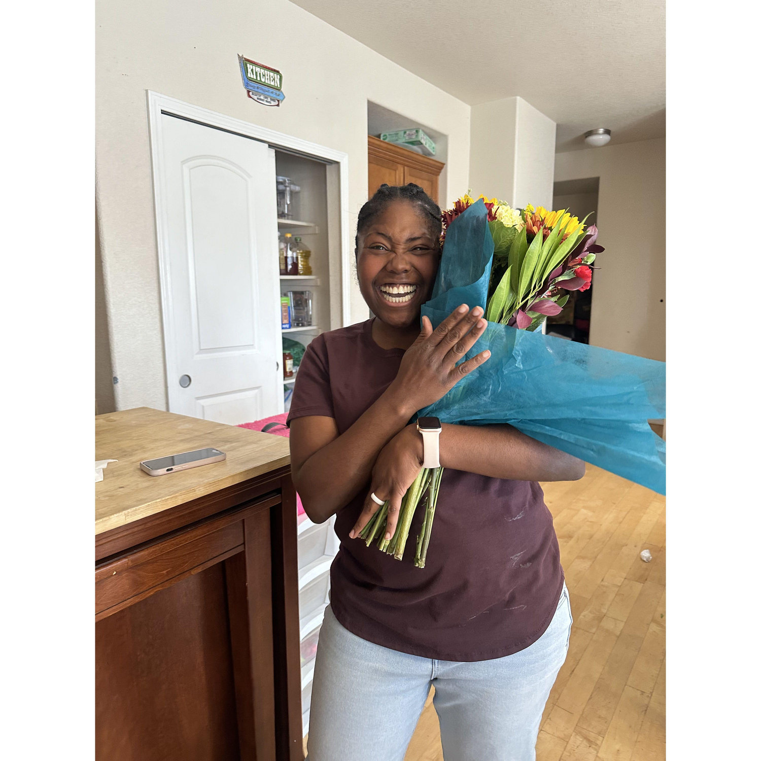 Proposal - Cynthia practicing for holding future Classen babies, LOL!