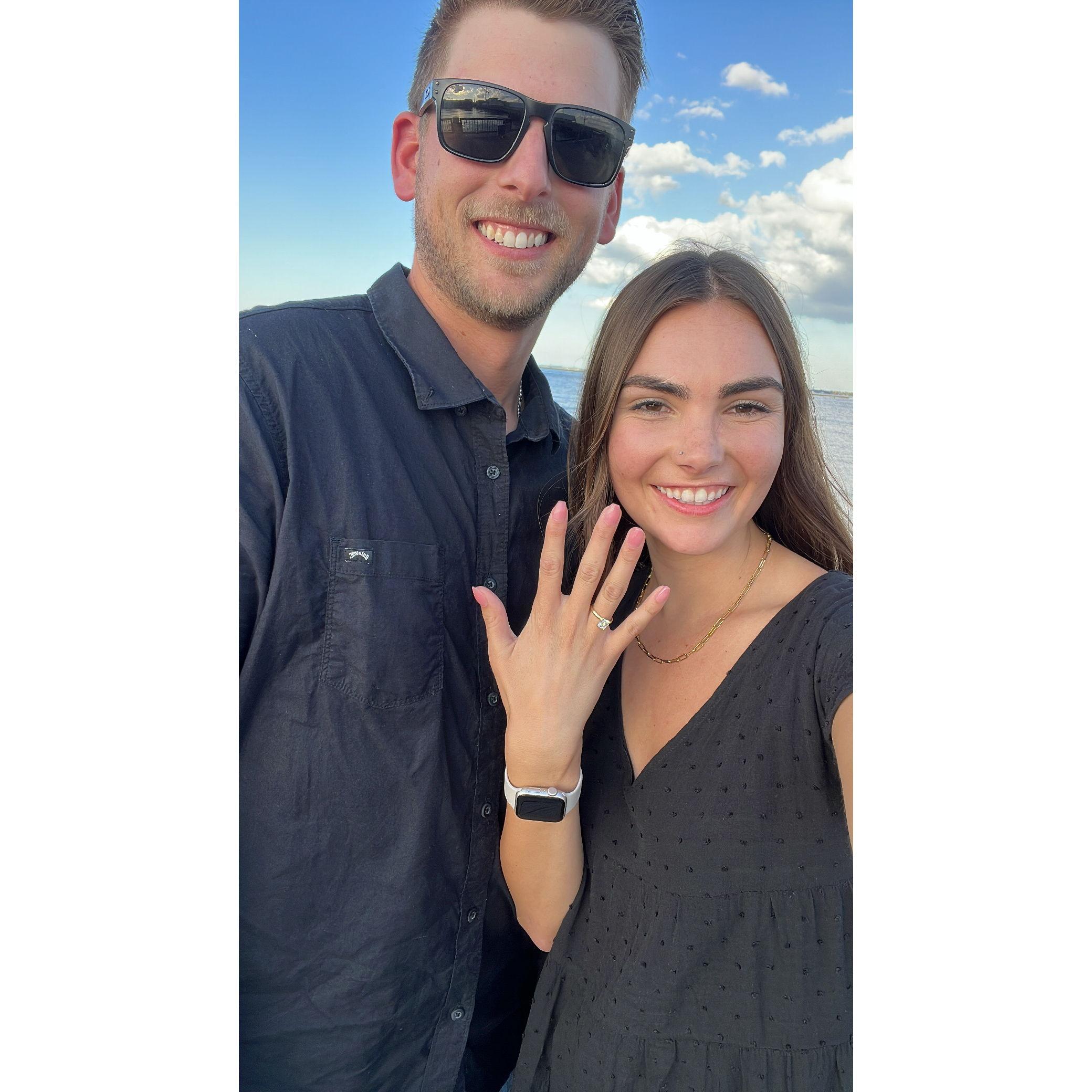 First selfie together with a ring on my finger!