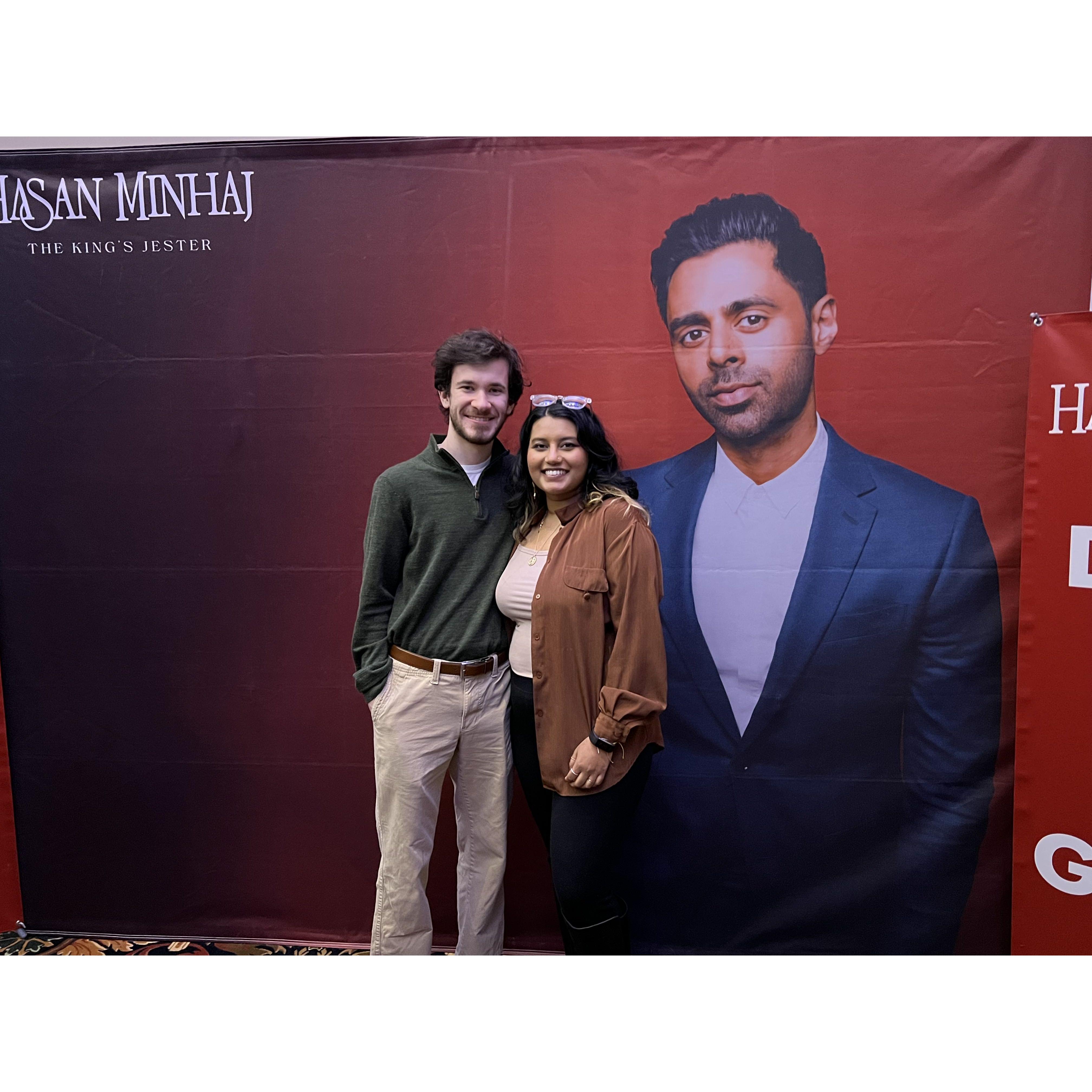 Seeing our favorite comedian: Hasan Minhaj! We got to see him twice!