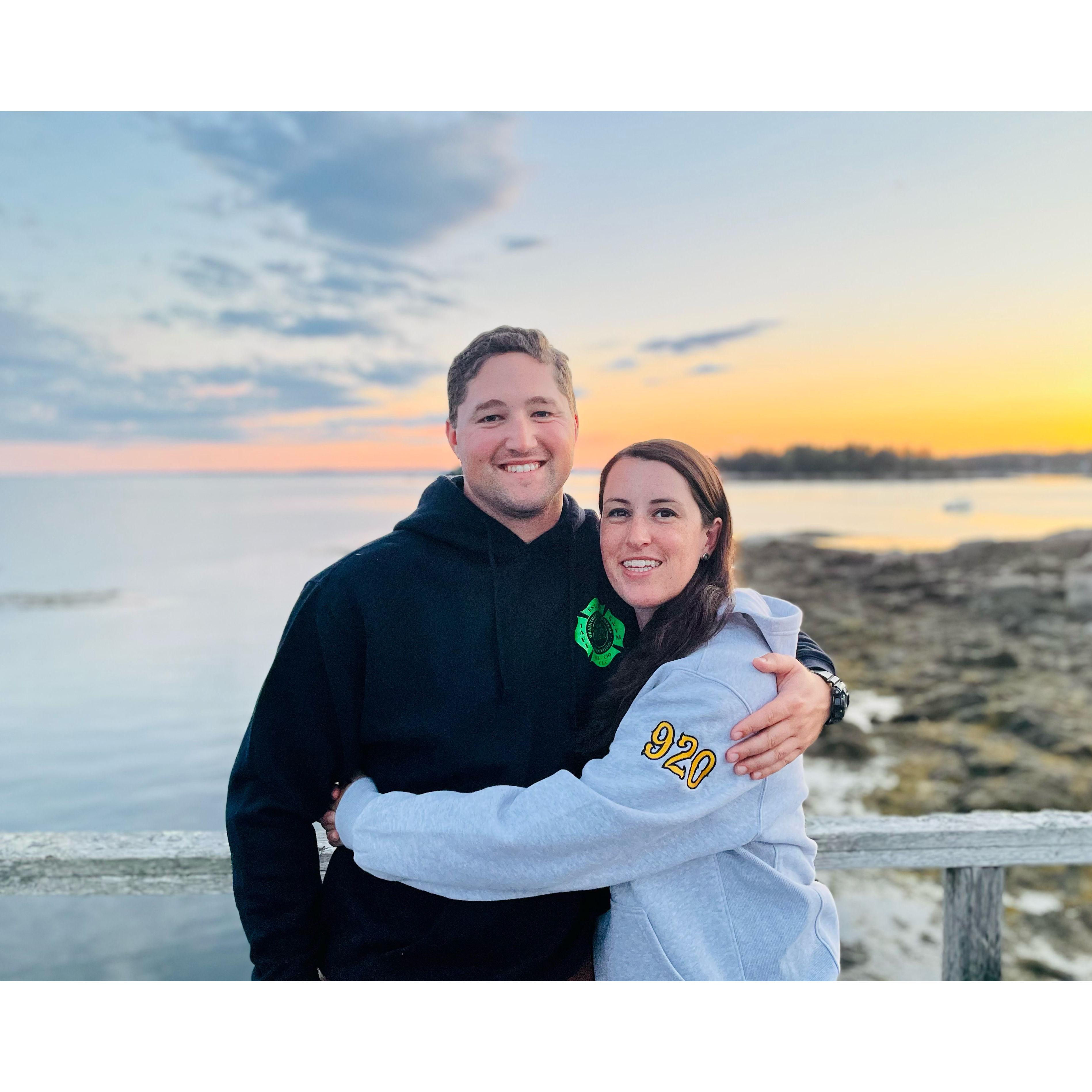 Hanging out with Christy and Andrew in Friendship, Maine.