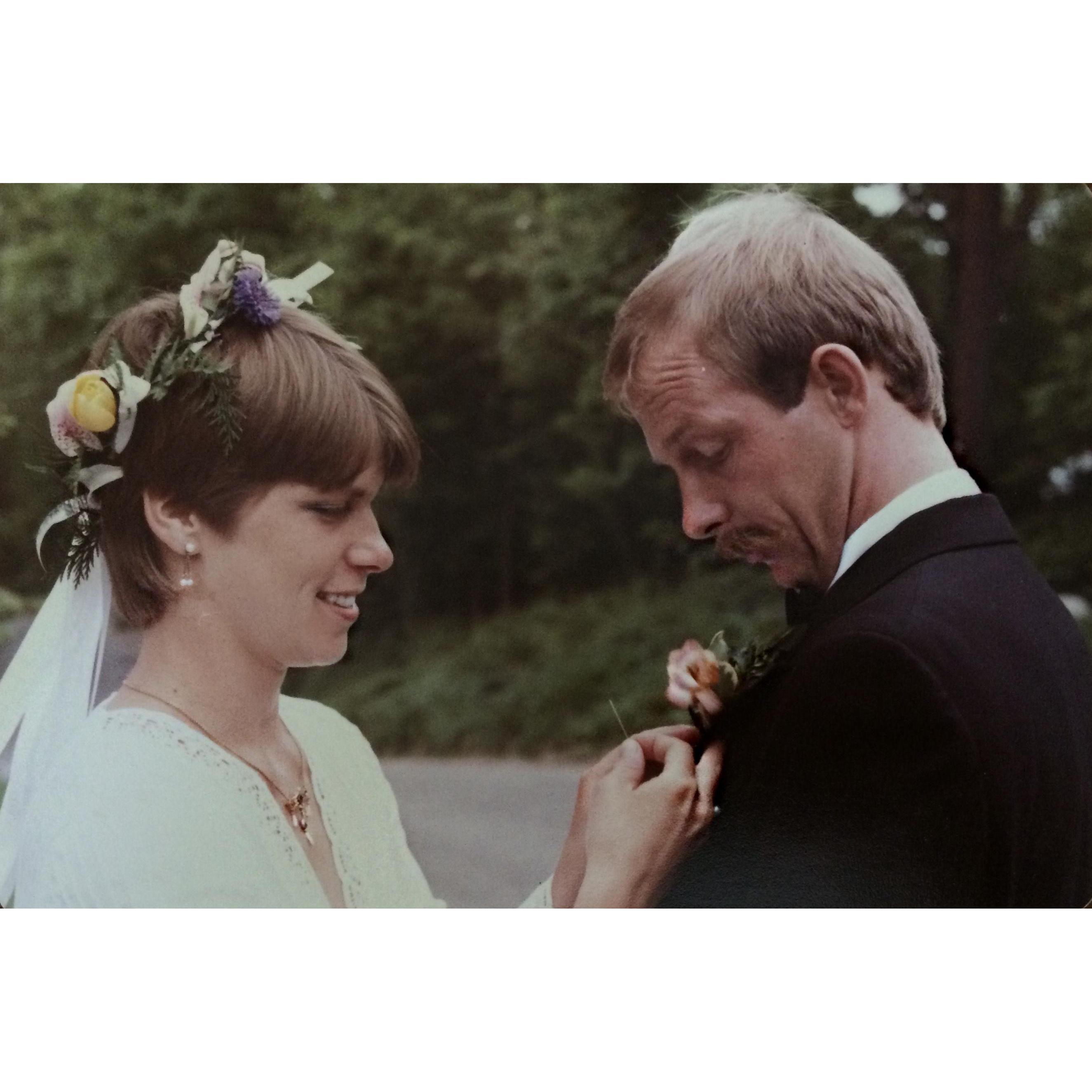 Hans van Kooijk and Ann Elizabeth Snook, Michele's parents on their wedding day May 21st, 1982, in Westport, Connecticut.