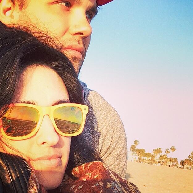 Katie and Jose hang out on a beach in Los Angeles.
Los Angeles, California, April 2014