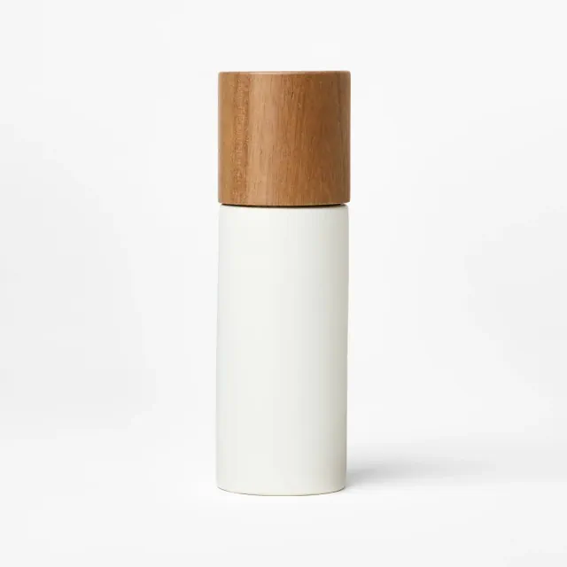8" Acacia/Ceramic Salt or Pepper Grinder Natural Wood - Figmint™