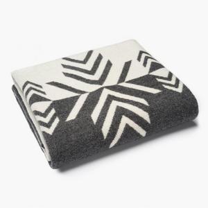Vermillion mirror wool throw
