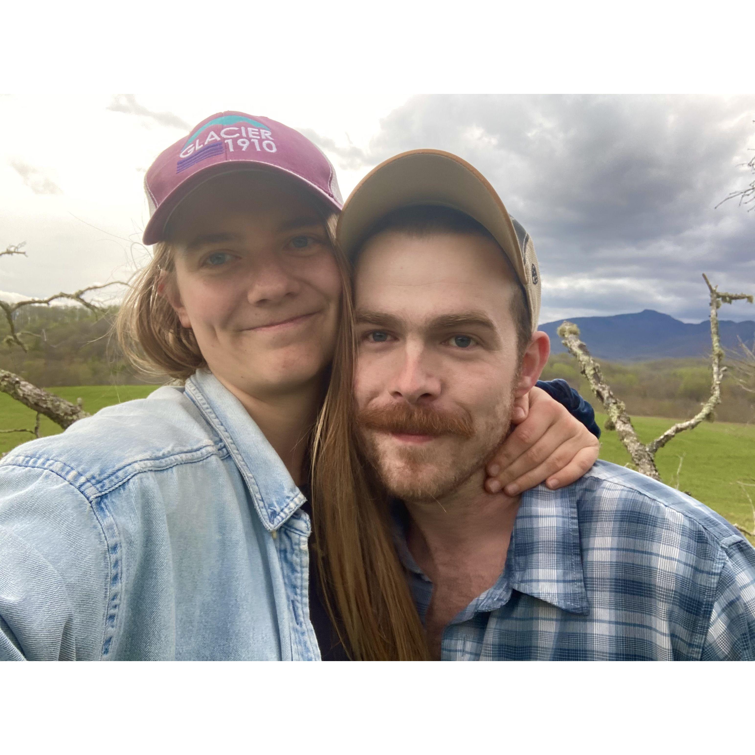 Just one of our earliest and favorite photos together. Jon showing Allyson a favorite spot of his off the Parkway.
