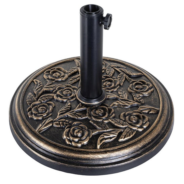 Simple Deluxe 17.91" 19.8 LBS Patio Umbrella Base Heavy Duty Market Umbrellas Round Stand for Outdoor, Poolside, Deck, Lawn, Garden, Bronze9
