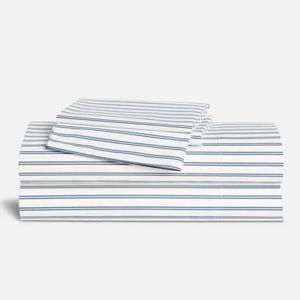 Classic Percale Core Sheet Set - Size: King Color :Tandem Stripe in Storm