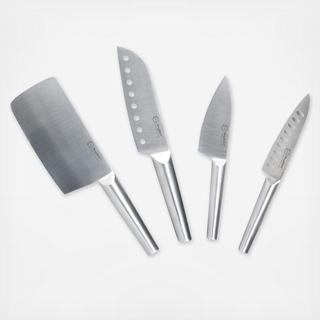 Eclipse 4-Piece Santoku Knife Set with Hollow Handle