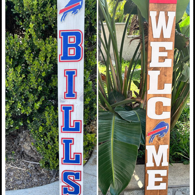 Buffalo Bills Welcome Sign Leaner