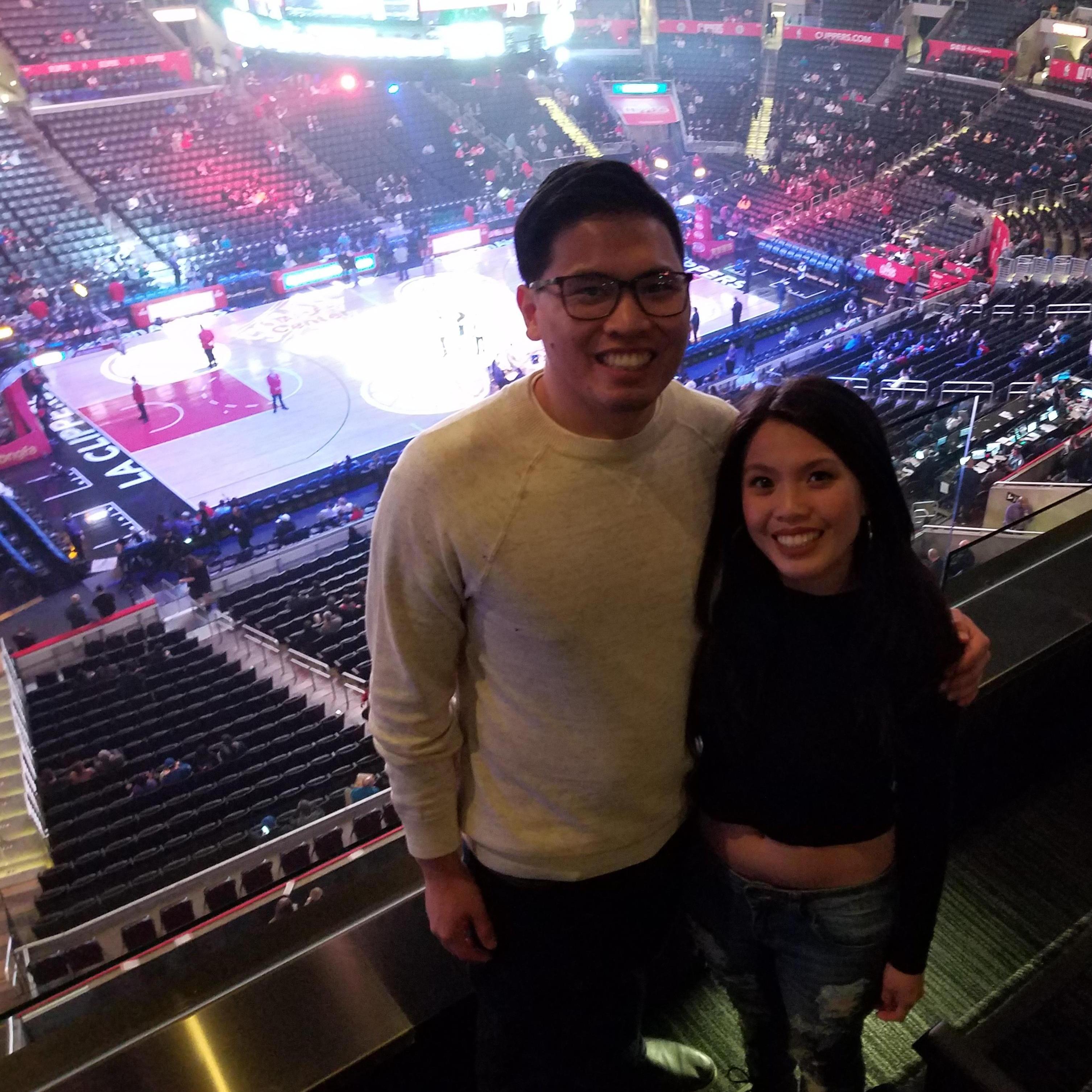 Suite seats at the LA Clippers game at the Staples Center in 2019!