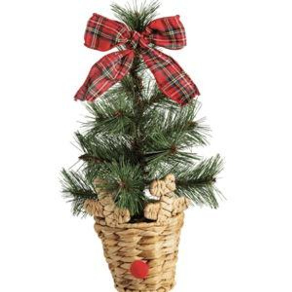Small Reindeer Pot Mini Tree