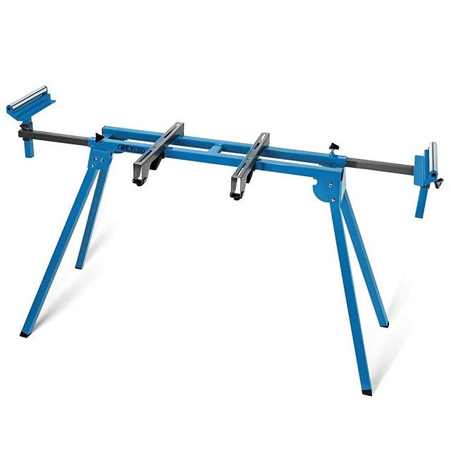 REYLEO Folding Miter Saw Stand, Maximum 330 Pounds Support, 21.6 pounds light stand with Quick Attach Tool Mounting Bars