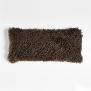 Mongolian Sheepskin Throw Pillow Cover
