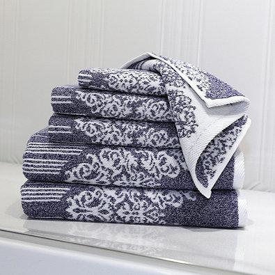 Linum Home Textiles Gioia Cotton Bath Towels in Ocean Blue (Set of 6)