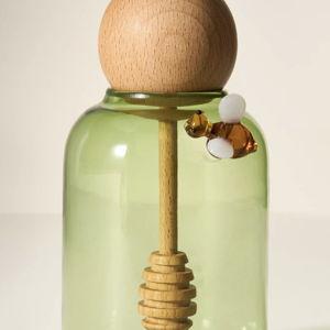 Catania Glass Honey Pot