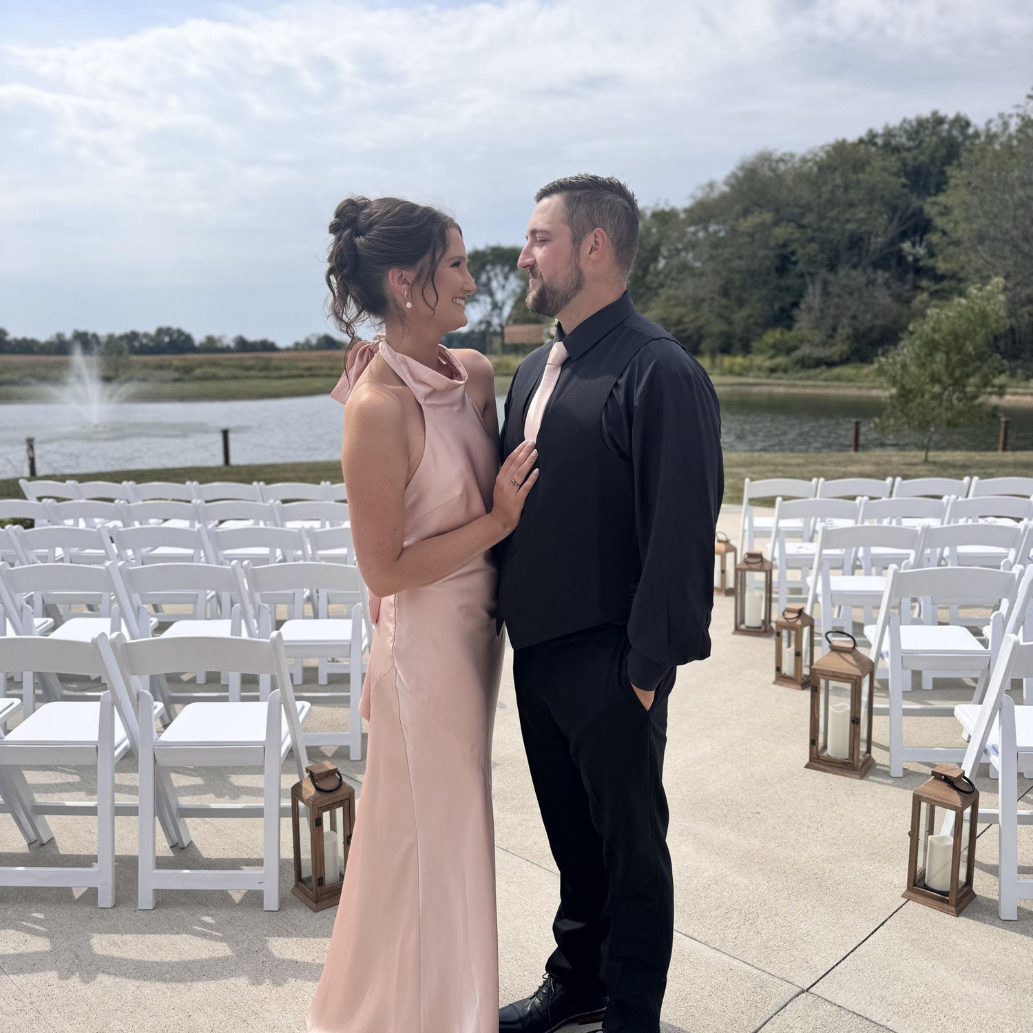 Taylor and Luke Adams' weddings