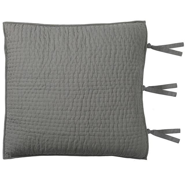 Pick-Stitch Handcrafted Sham, Euro, Flagstone Gray