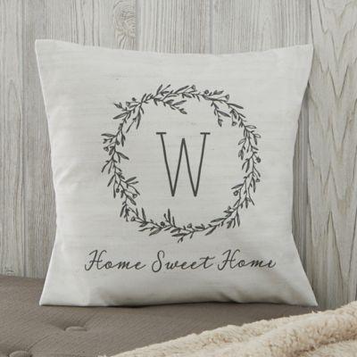 Personalized Farmhouse Floral 14-Inch Throw Pillow