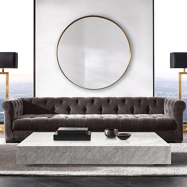 Low Marble Plinth Square Coffee Table