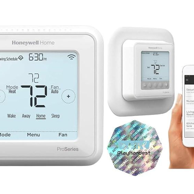 Honeywell TH6220WF2006/U Lyric T6 Pro Wi-Fi Programmable Thermostat with Stages Up to 2 Heat/1 Cool Heat Pump or 2 Heat/2 Cool Conventional with Large Wall Plate & Extended Warranty