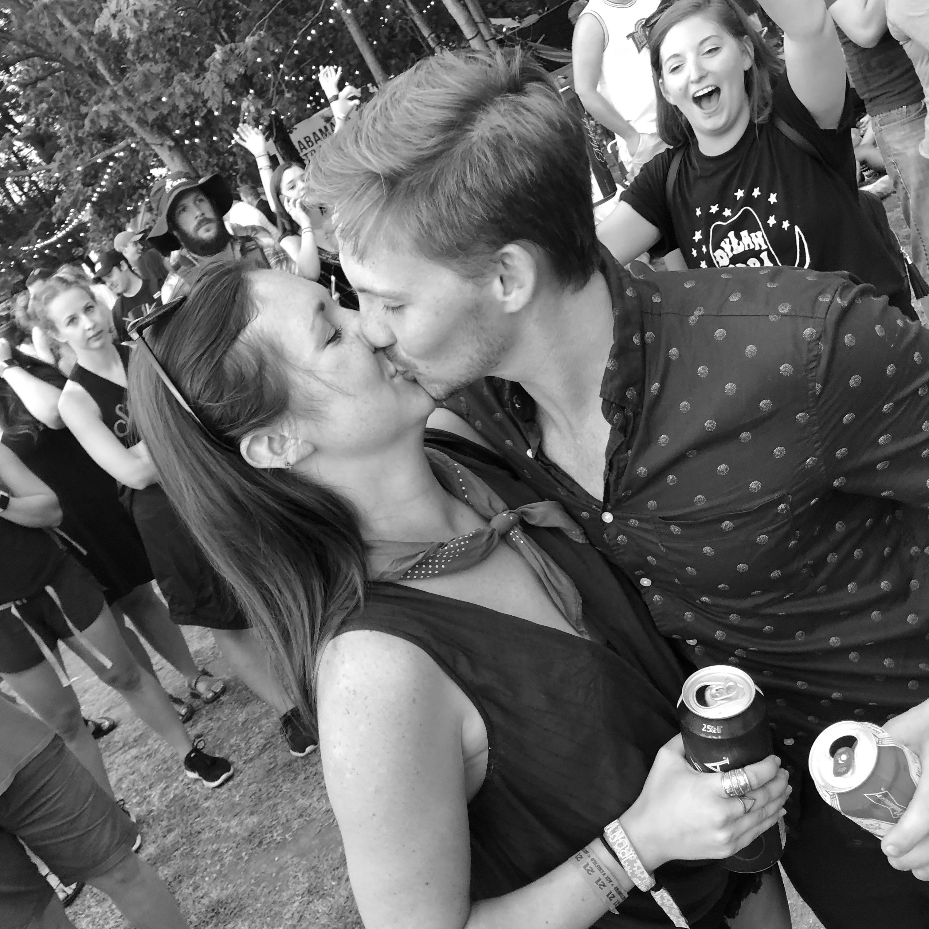 2018. Minutes after Stephen popped the question at Sloss Fest.