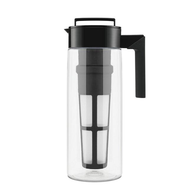 Takeya 10311 Patented Deluxe Cold Brew Iced Coffee Maker with Airtight Seal & Silicone Handle, 2-Quart, Black-Made in USA BPA-Free Dishwasher-Safe
