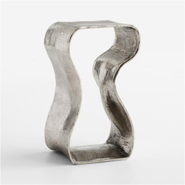 Expressionist Nickel Cast Aluminum 12" Drink Table