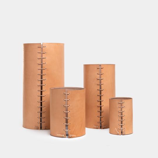 Leather Wrapped Vase (Small), Shoppe Amber Interiors