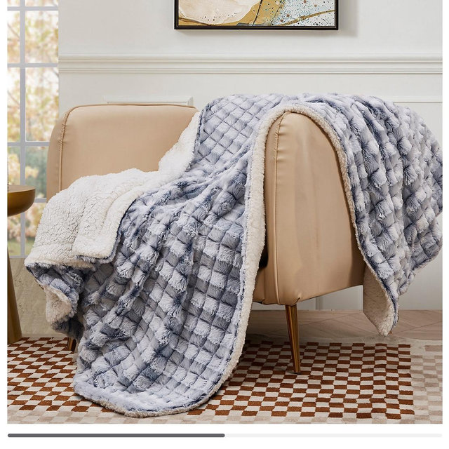 Reversible Micromink to Faux-Sherpa Tie-Dye Throw, 50" x 60", Exclusively at Macy’s